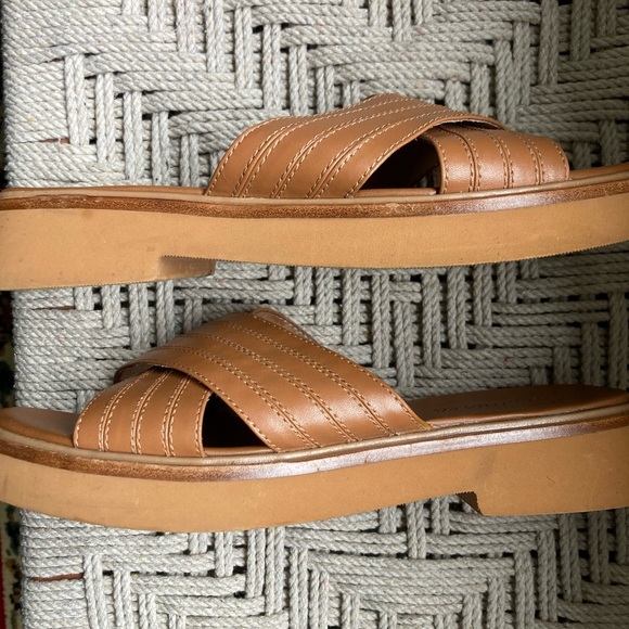 Madewell Tan Leather sandals with Crossover Straps - Picture 4 of 5